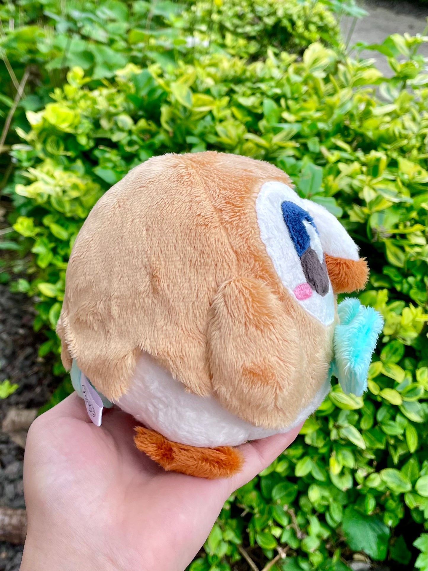 Made to Order Hand Made Plush - Round Grass Owl Pocket Monster Plush, Shiny or Normal Colours Available. (Up to 3 Week Wait)