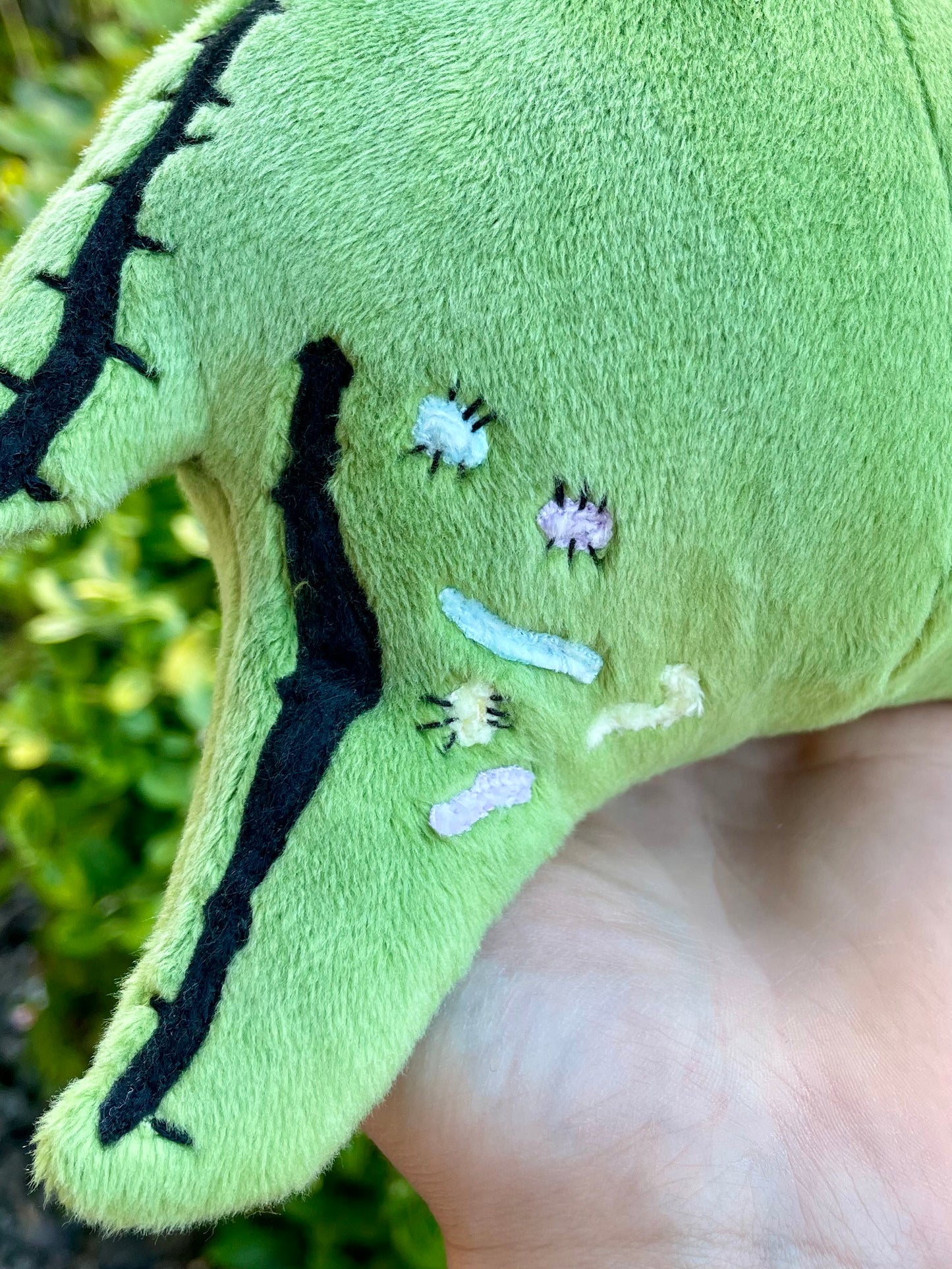 Hand Made Plush - Green Oogie Bag Bug Monster, Christmas Nightmare Hand Crafted Plushie, Ready to Post