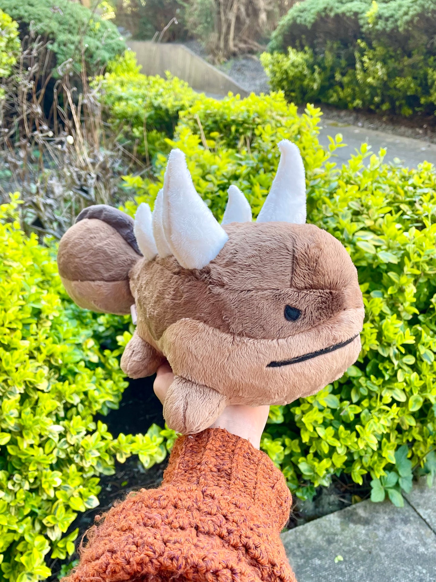 Made to Order Hand Made Plush - Poison Spiked Fish Pocket Monster Stuffed Plushie (2-3 Week Wait)