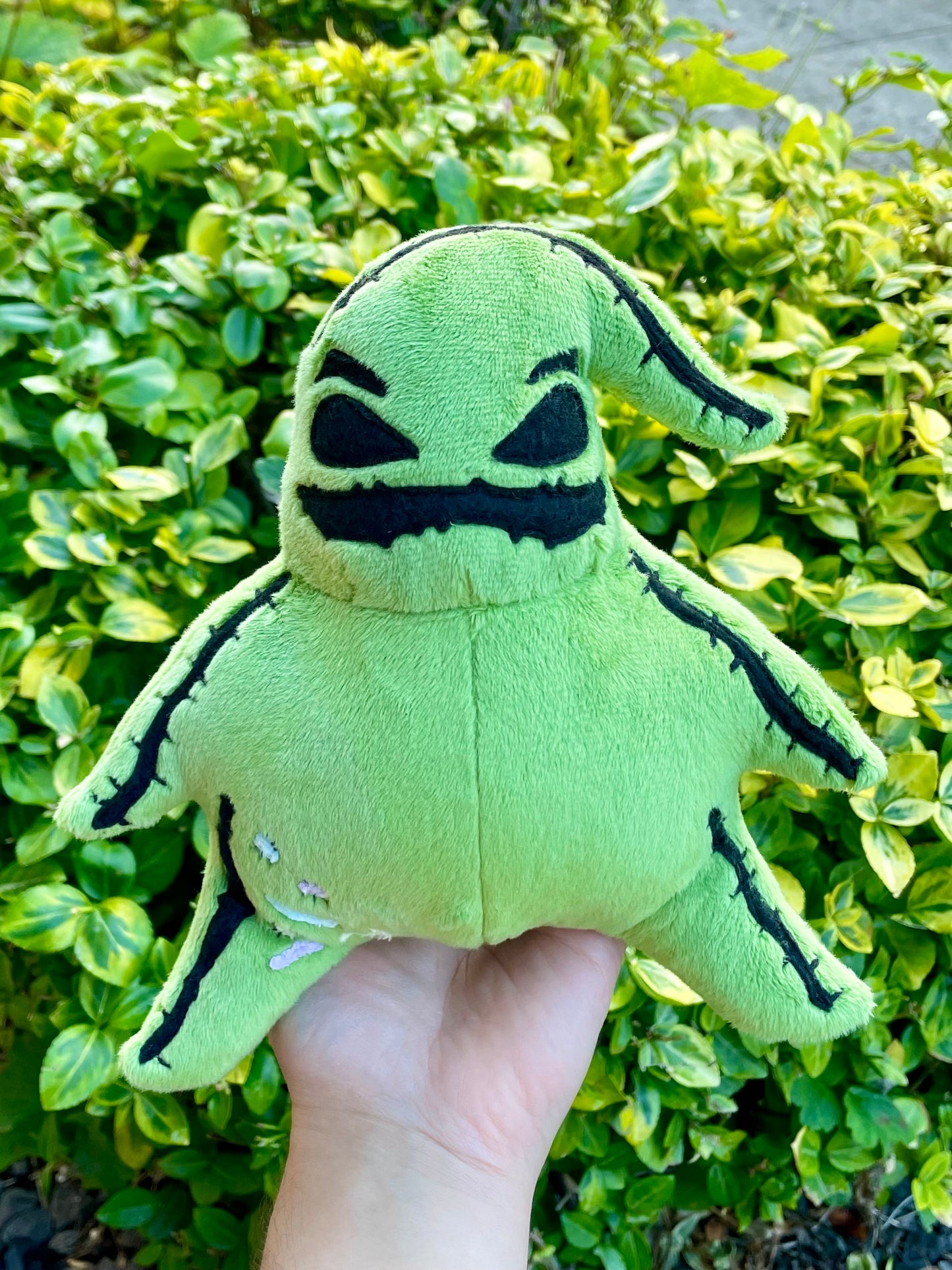 Hand Made Plush - Green Oogie Bag Bug Monster, Christmas Nightmare Hand Crafted Plushie, Ready to Post