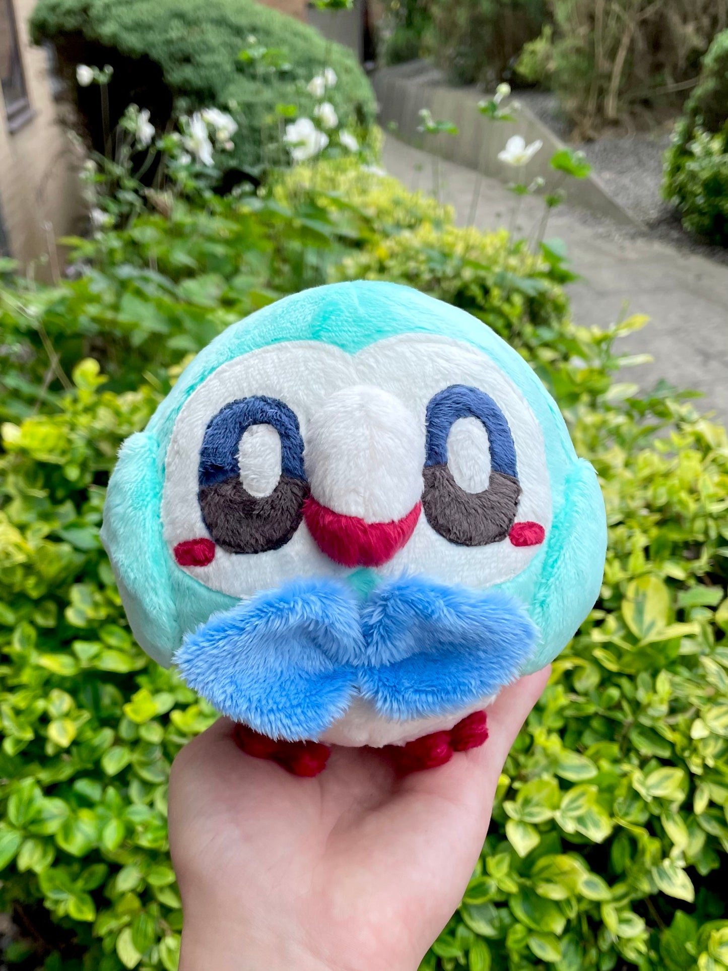 Made to Order Hand Made Plush - Round Grass Owl Pocket Monster Plush, Shiny or Normal Colours Available. (Up to 3 Week Wait)