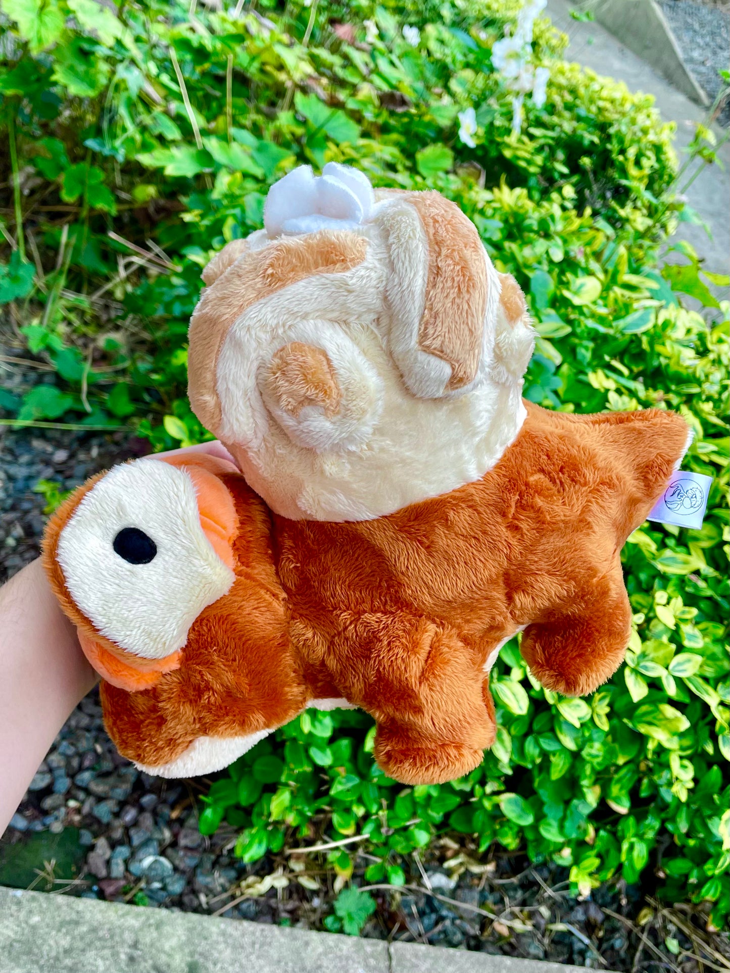 Hand Made Plush - Pumpkin Pie Version of Apple Pie Dragon Pocket Monster Plushie.