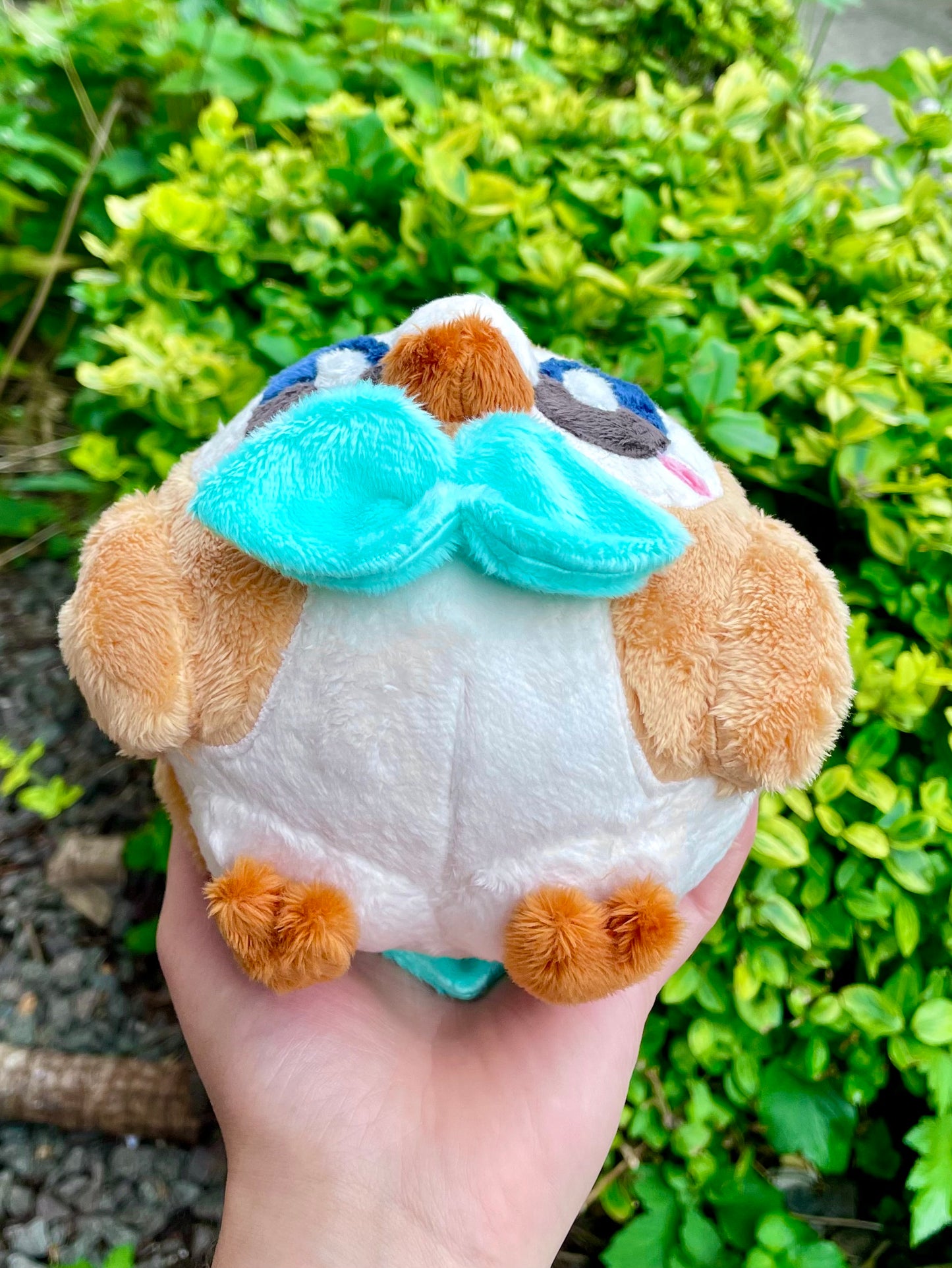 Made to Order Hand Made Plush - Round Grass Owl Pocket Monster Plush, Shiny or Normal Colours Available. (Up to 3 Week Wait)