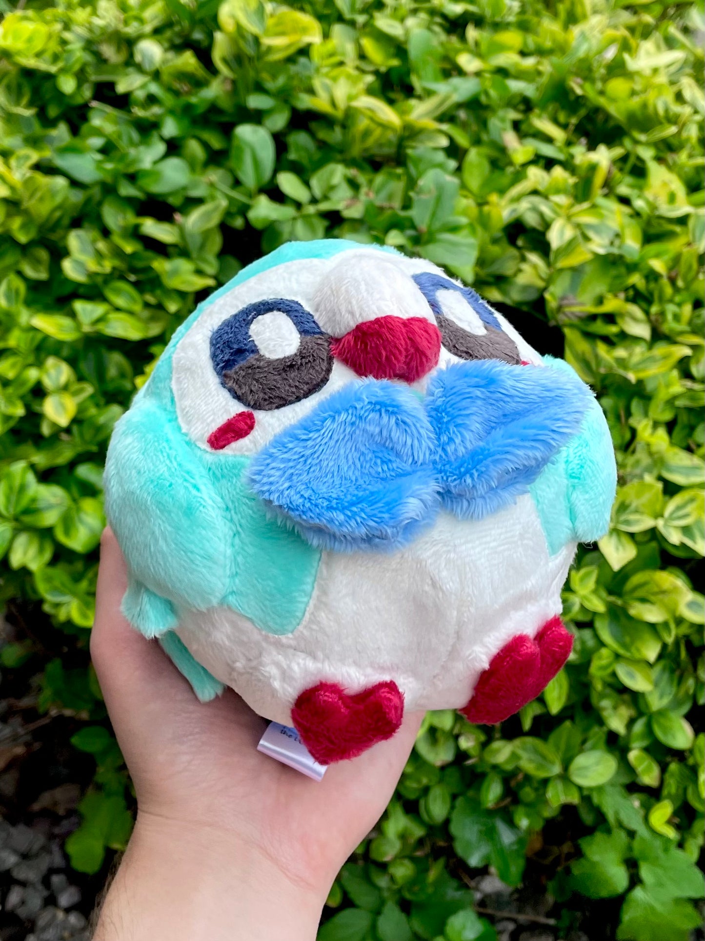 Made to Order Hand Made Plush - Round Grass Owl Pocket Monster Plush, Shiny or Normal Colours Available. (Up to 3 Week Wait)