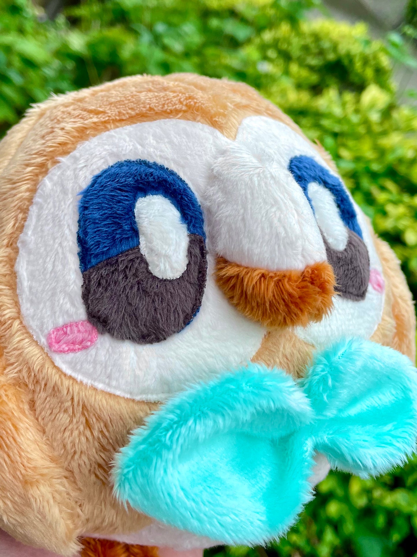 Made to Order Hand Made Plush - Round Grass Owl Pocket Monster Plush, Shiny or Normal Colours Available. (Up to 3 Week Wait)