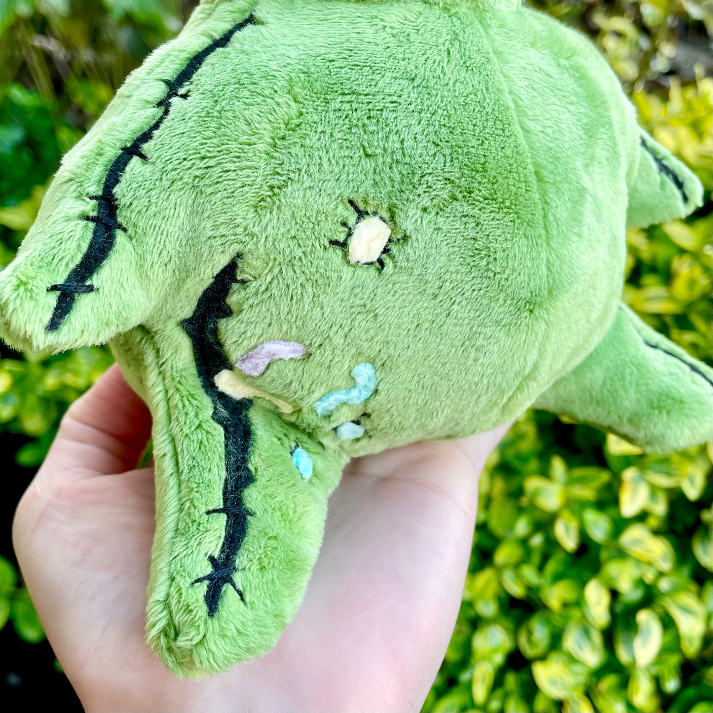 Hand Made Plush - Green Oogie Bag Bug Monster, Christmas Nightmare Hand Crafted Plushie, Ready to Post