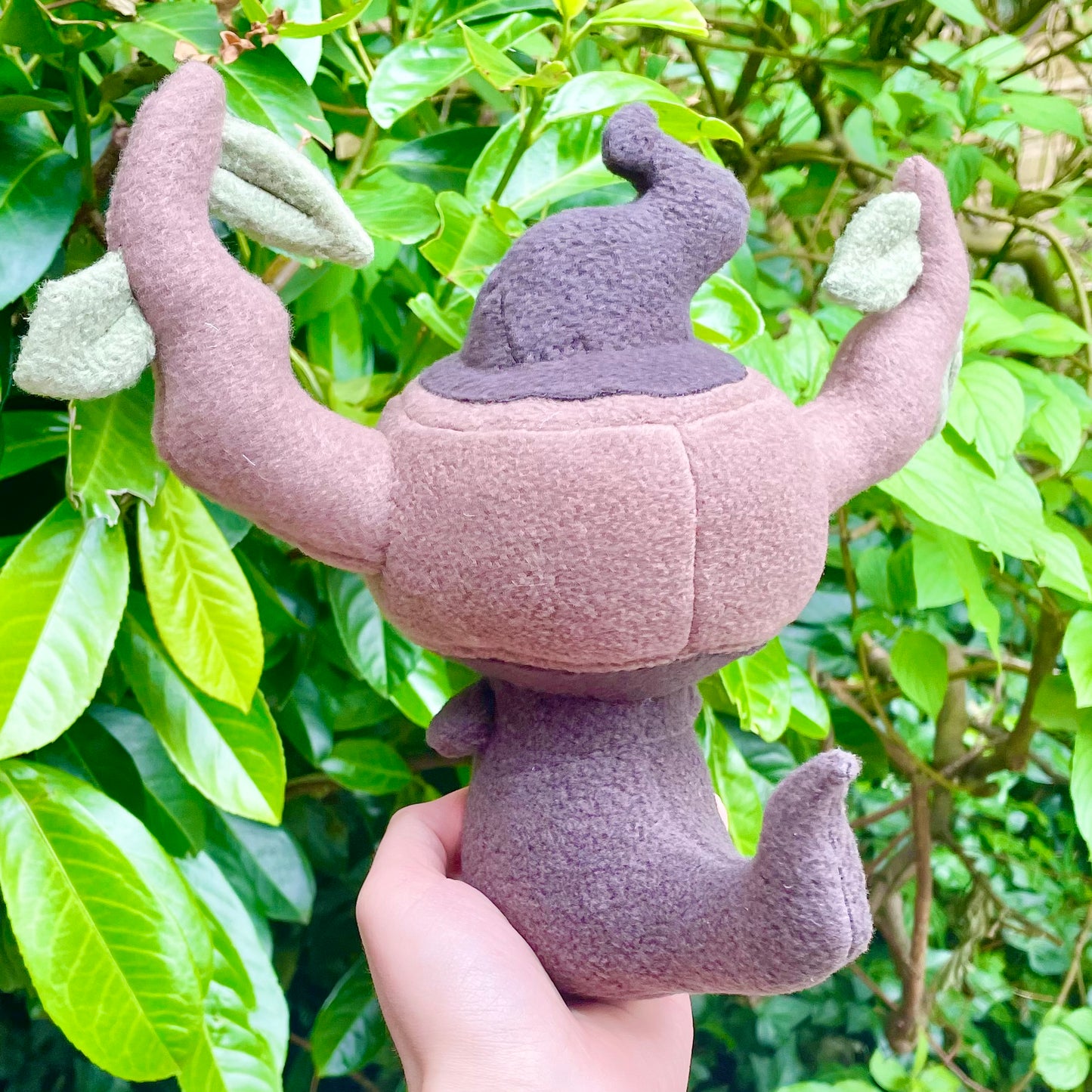 Brown and Grey Pokémon inspired Phantump Plush