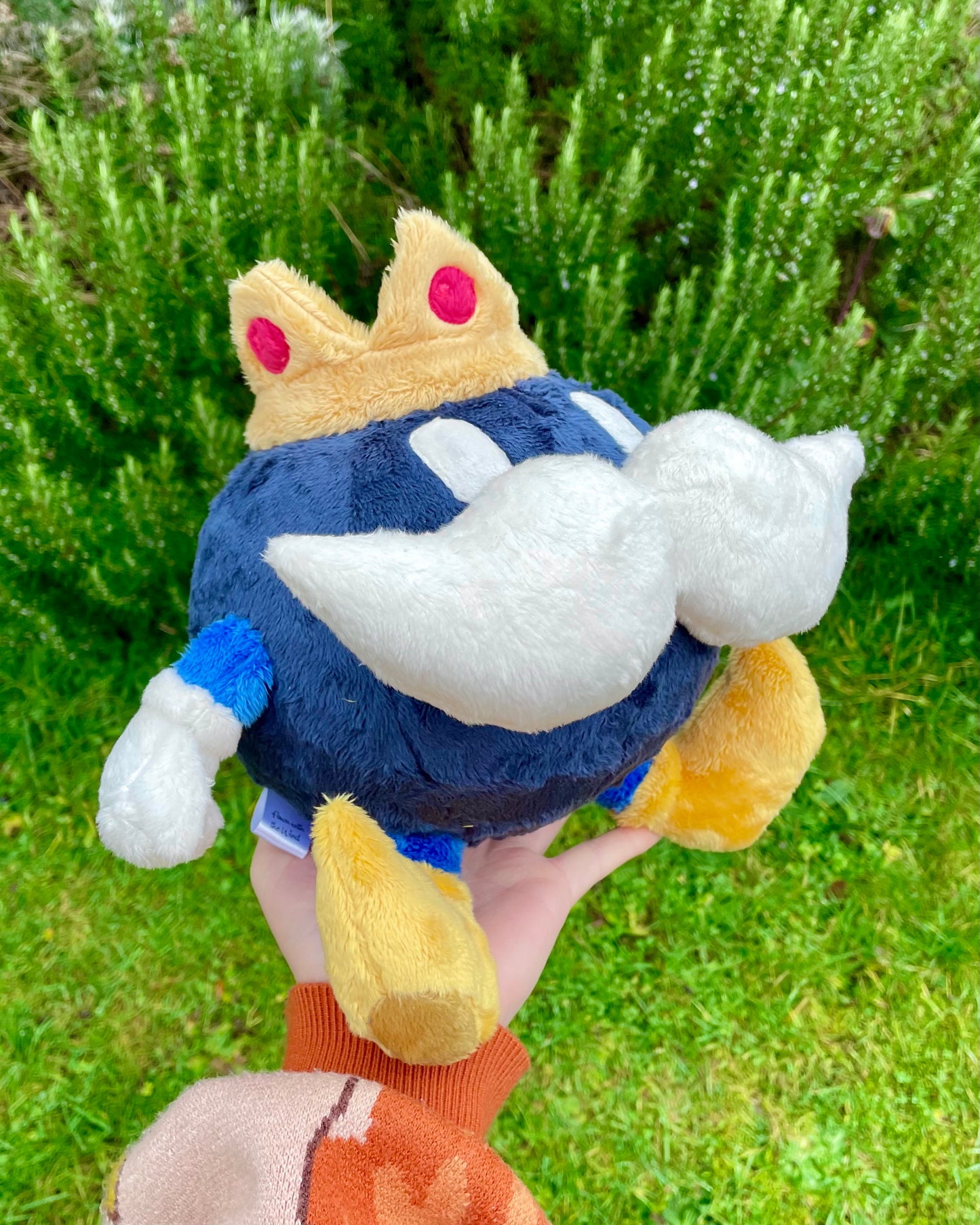 Made to Order Hand Made Plush - Super Brothers King Round Bomb Stuffed Plushie, Red Angry Variation Available (3-4 Weeks Processing Time)