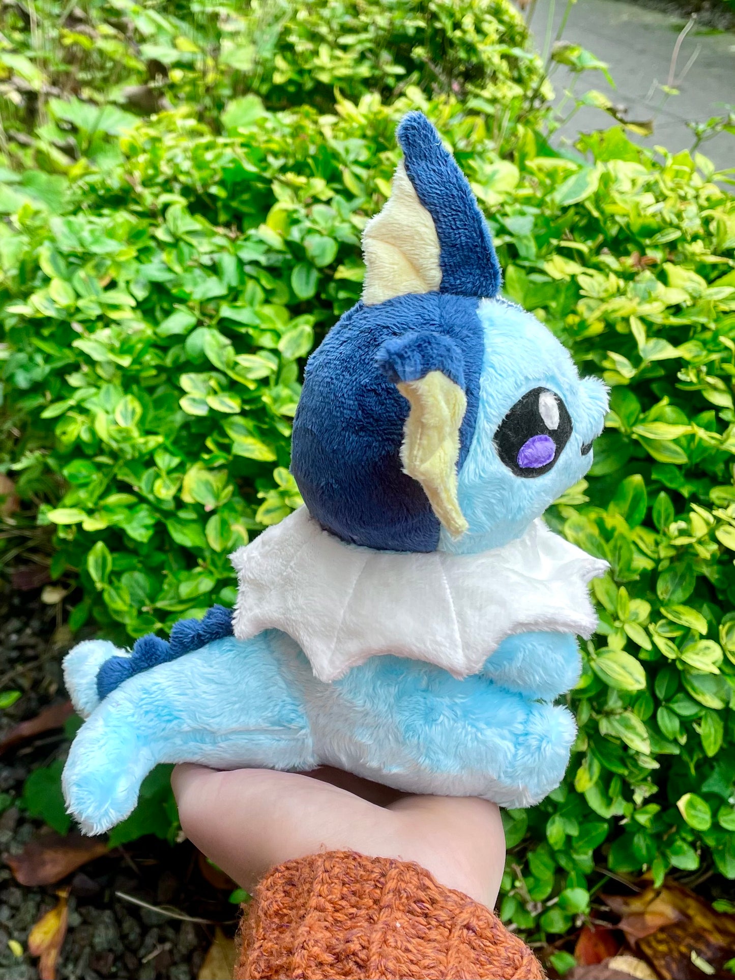 Hand-Crafted Plush - Turquoise Blue and Yellow, Super Soft Water Evolution Plush, Ready to Post