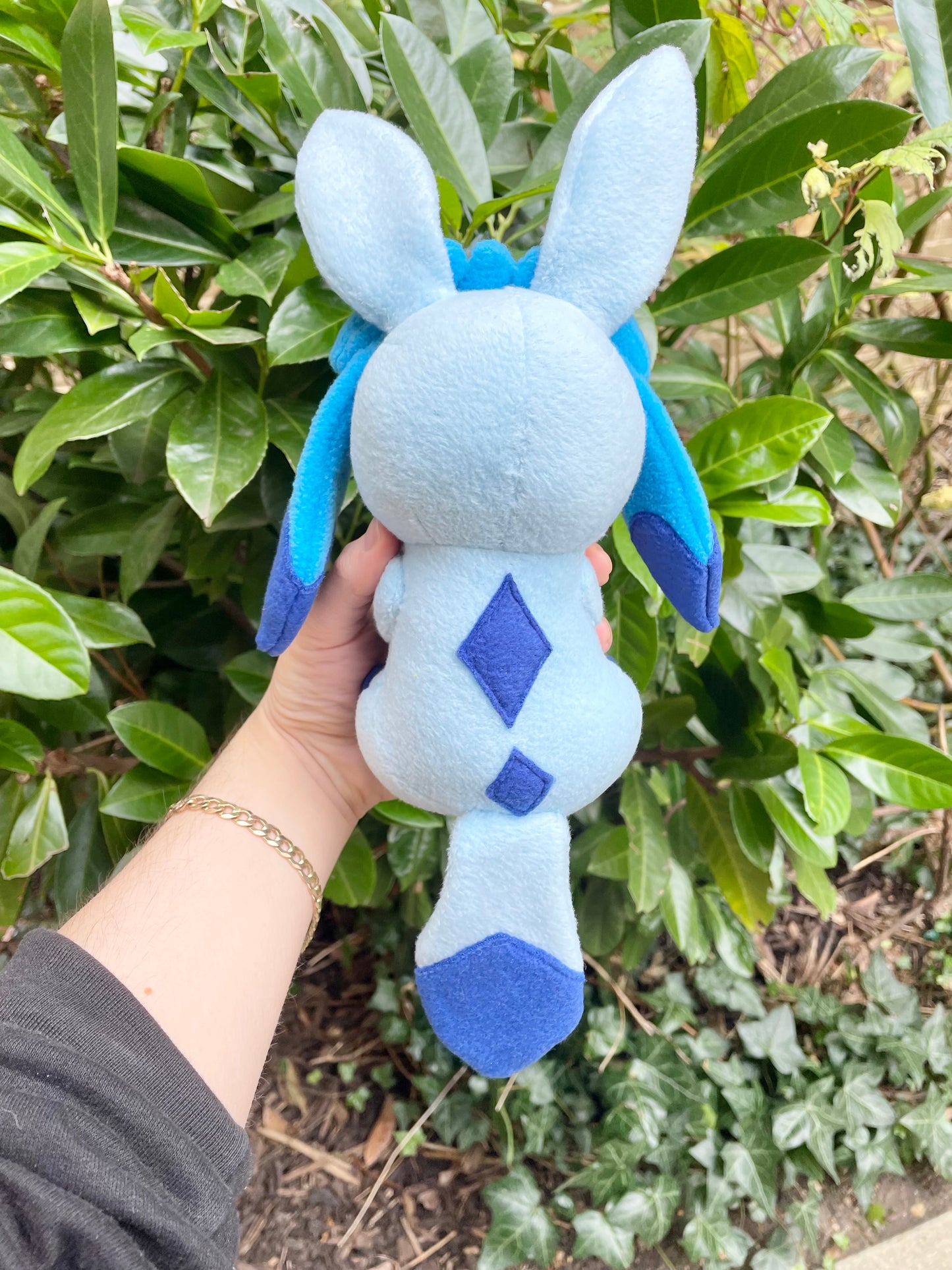 Light and Dark Blue Pokémon inspired Glaceon Plush