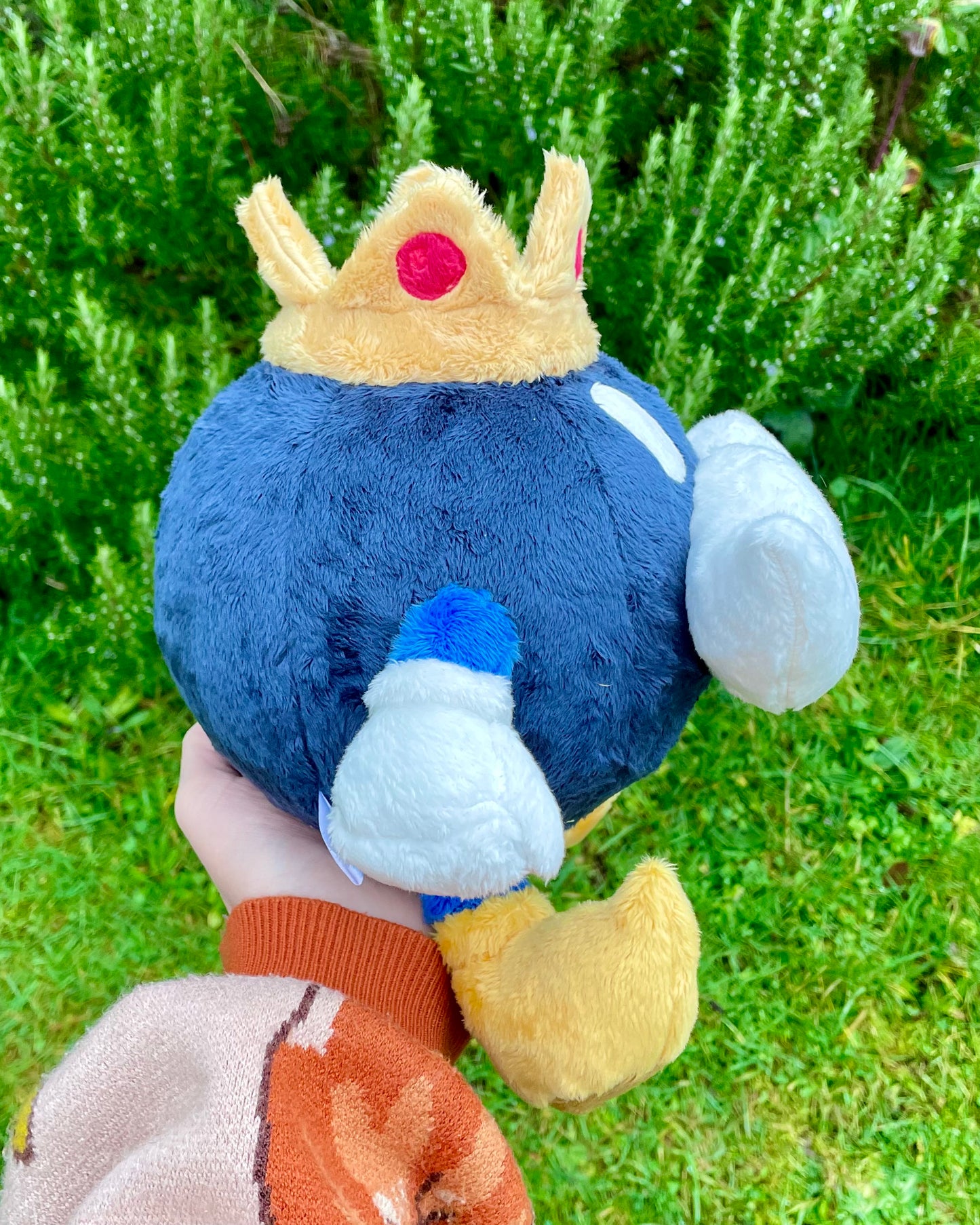 Made to Order Hand Made Plush - Super Brothers King Round Bomb Stuffed Plushie, Red Angry Variation Available (3-4 Weeks Processing Time)