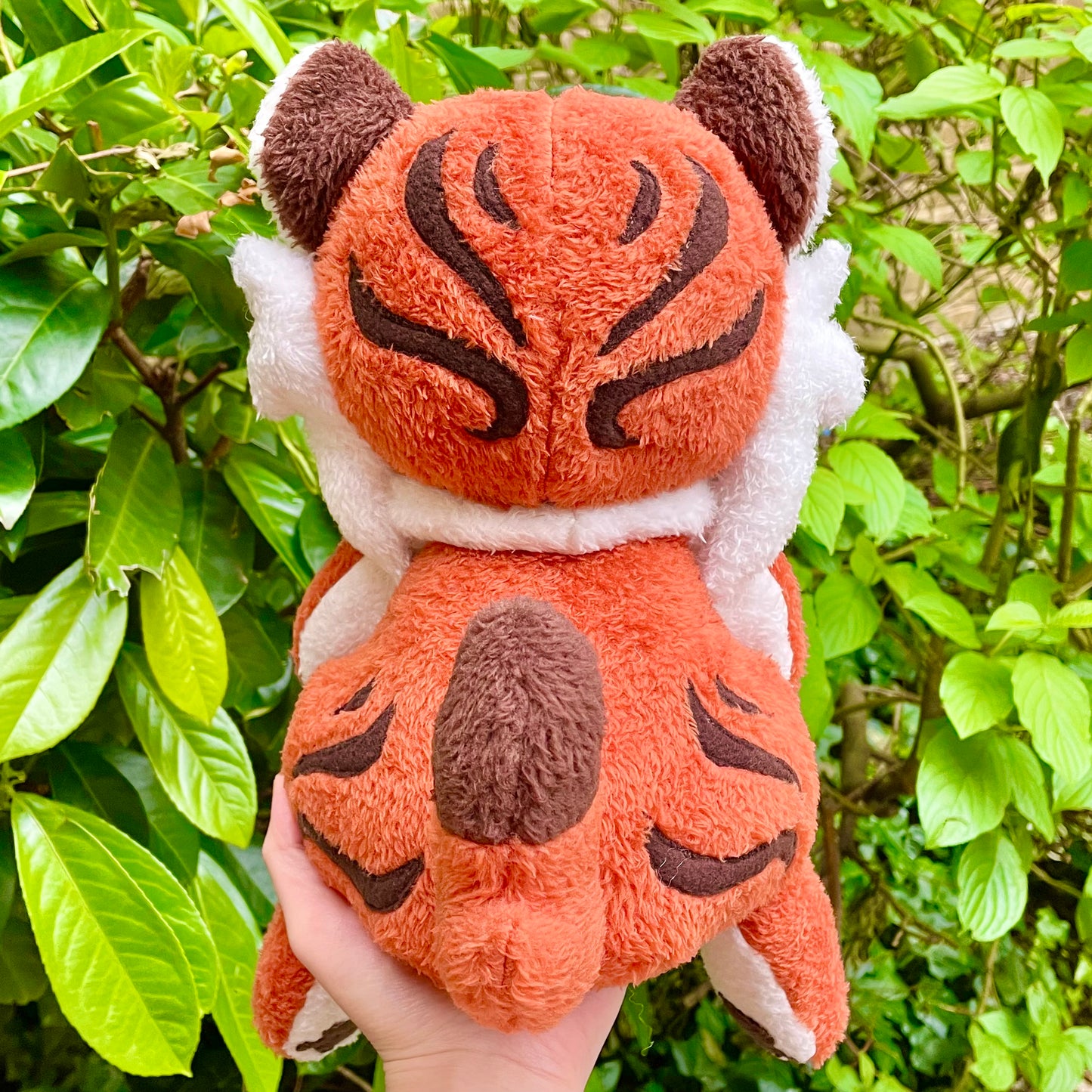 Rust Orange and Deep Brown, Floppy Sabertooth Tiger Plush