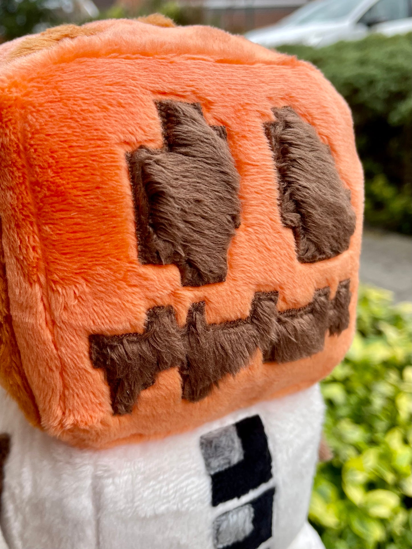 Made to Order Hand Made Plush -  Snow Pumpkin Protector Golem, Craft and Mine Game, Stuffed Plushie (Up to 3 Week Wait-Time)