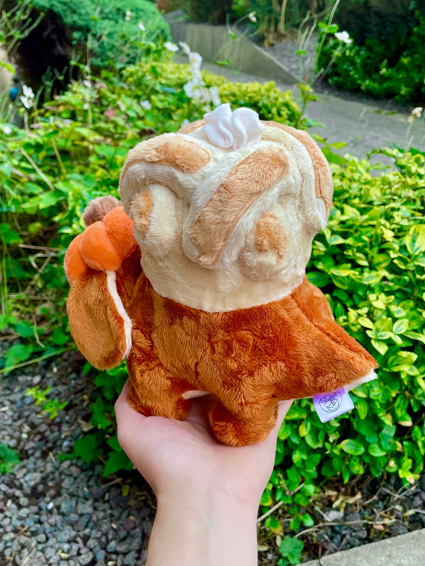 Hand Made Plush - Pumpkin Pie Version of Apple Pie Dragon Pocket Monster Plushie.