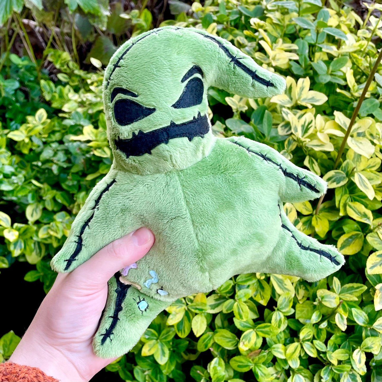 Hand Made Plush - Green Oogie Bag Bug Monster, Christmas Nightmare Hand Crafted Plushie, Ready to Post