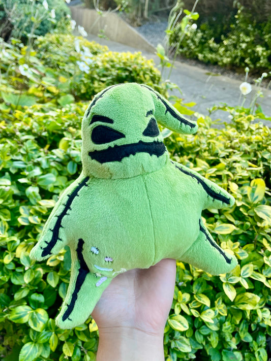 Hand Made Plush - Green Oogie Bag Bug Monster, Christmas Nightmare Hand Crafted Plushie, Ready to Post