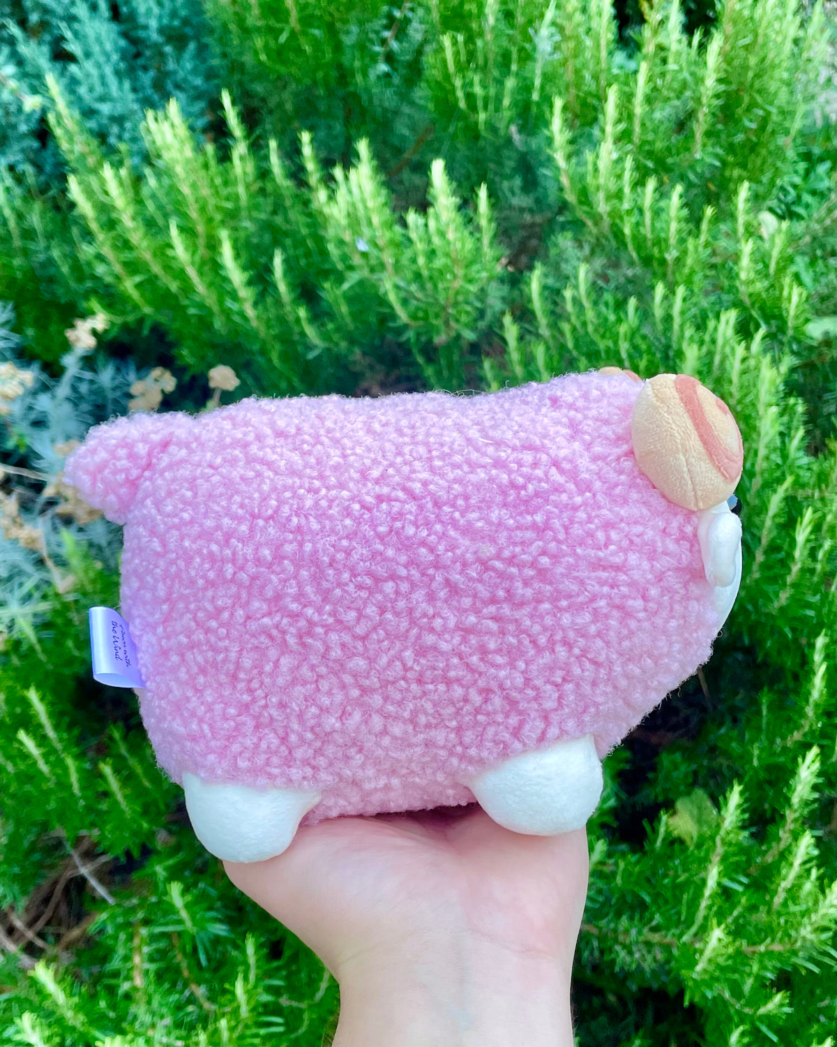 Ready to Post Fluffy Pink Sheep Plush