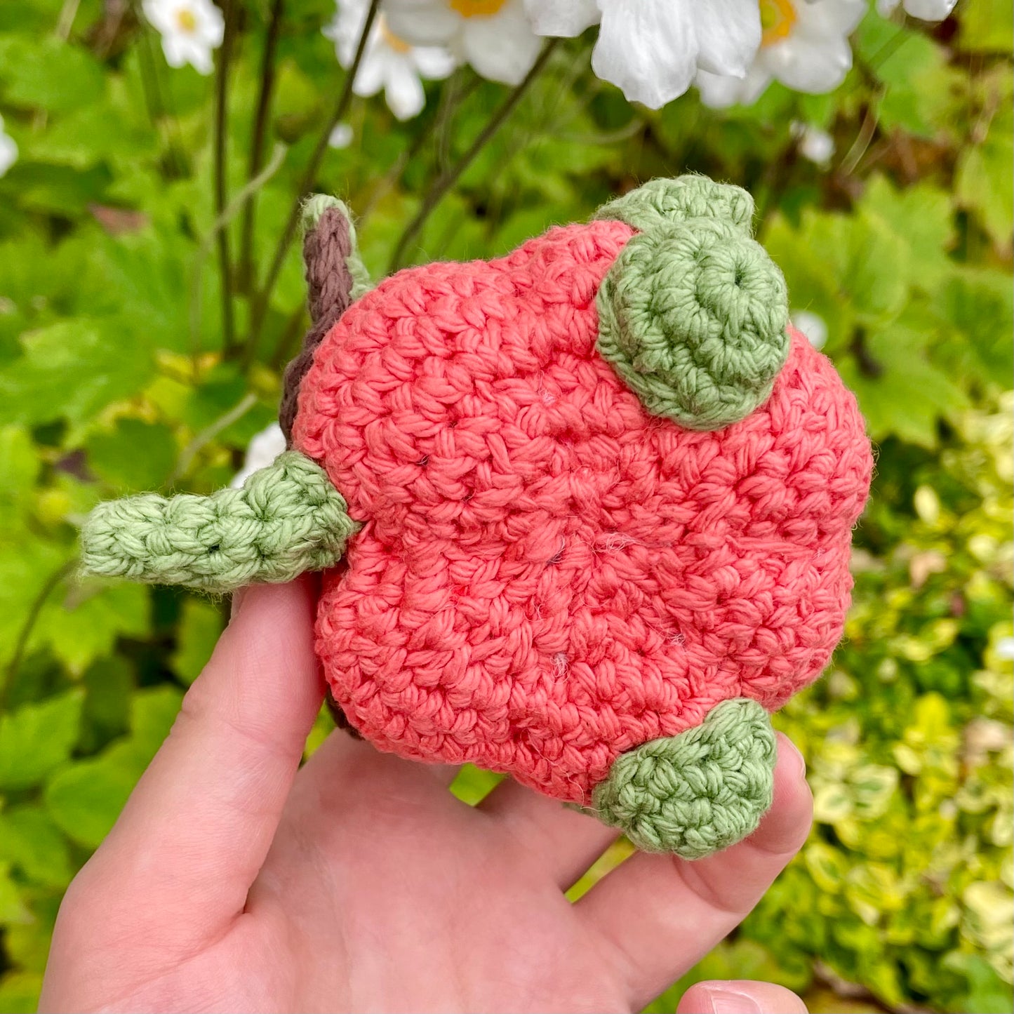 Sage green and Bright Peach Chonky Pumpkin Dragon Crocheted Plushie