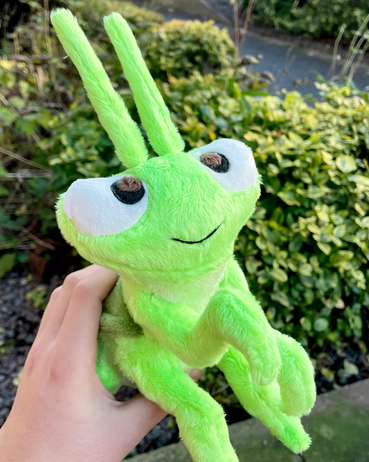 Hand Crafted Plush - Lime Green Praying Mantis Bug Plush, Ready to Post.