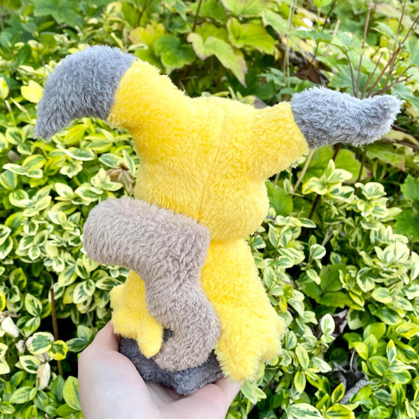 Ultra Fluffy Yellow and Grey Mimikyu Pokemon Inspired Plush