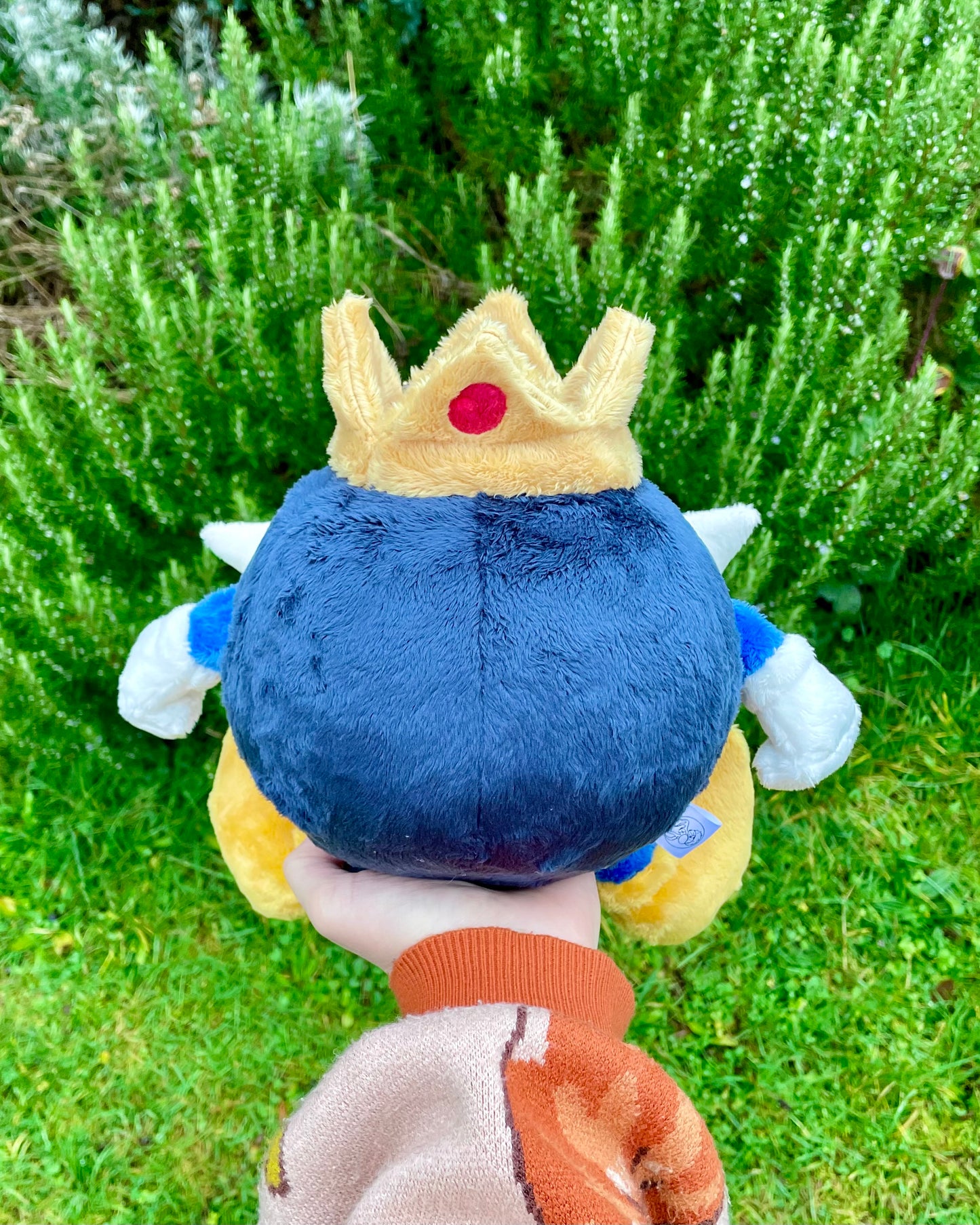 Made to Order Hand Made Plush - Super Brothers King Round Bomb Stuffed Plushie, Red Angry Variation Available (3-4 Weeks Processing Time)