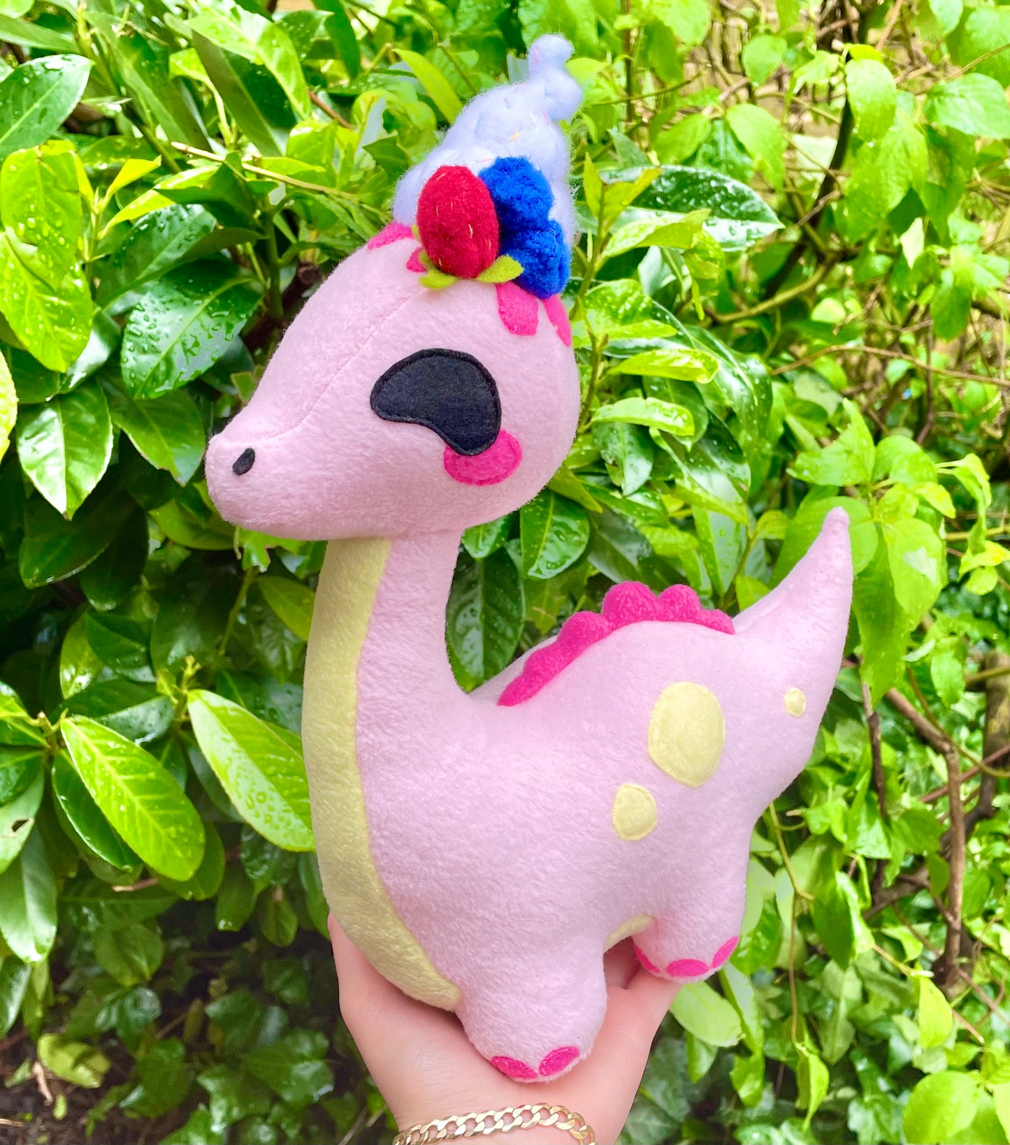 Strawberry Sundae Brontosaurus Dinosaur Plush