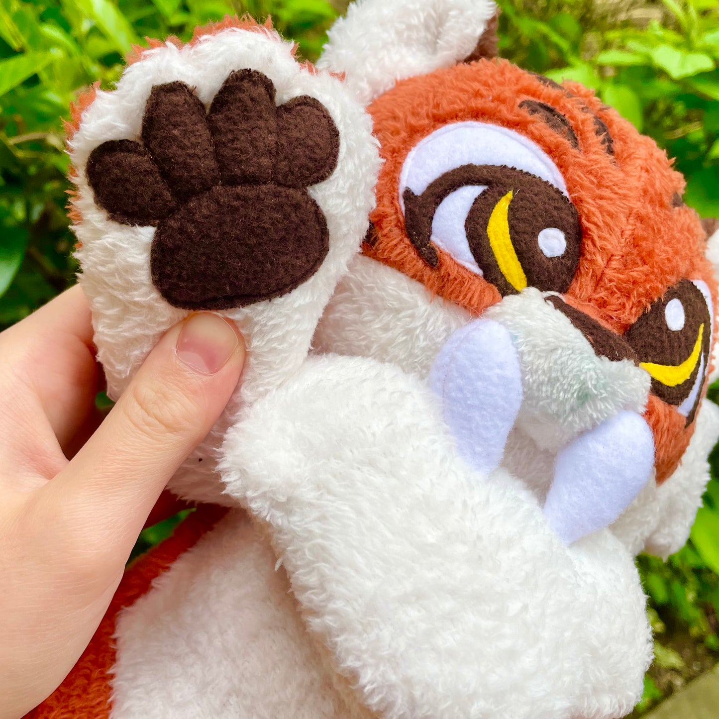 Rust Orange and Deep Brown, Floppy Sabertooth Tiger Plush