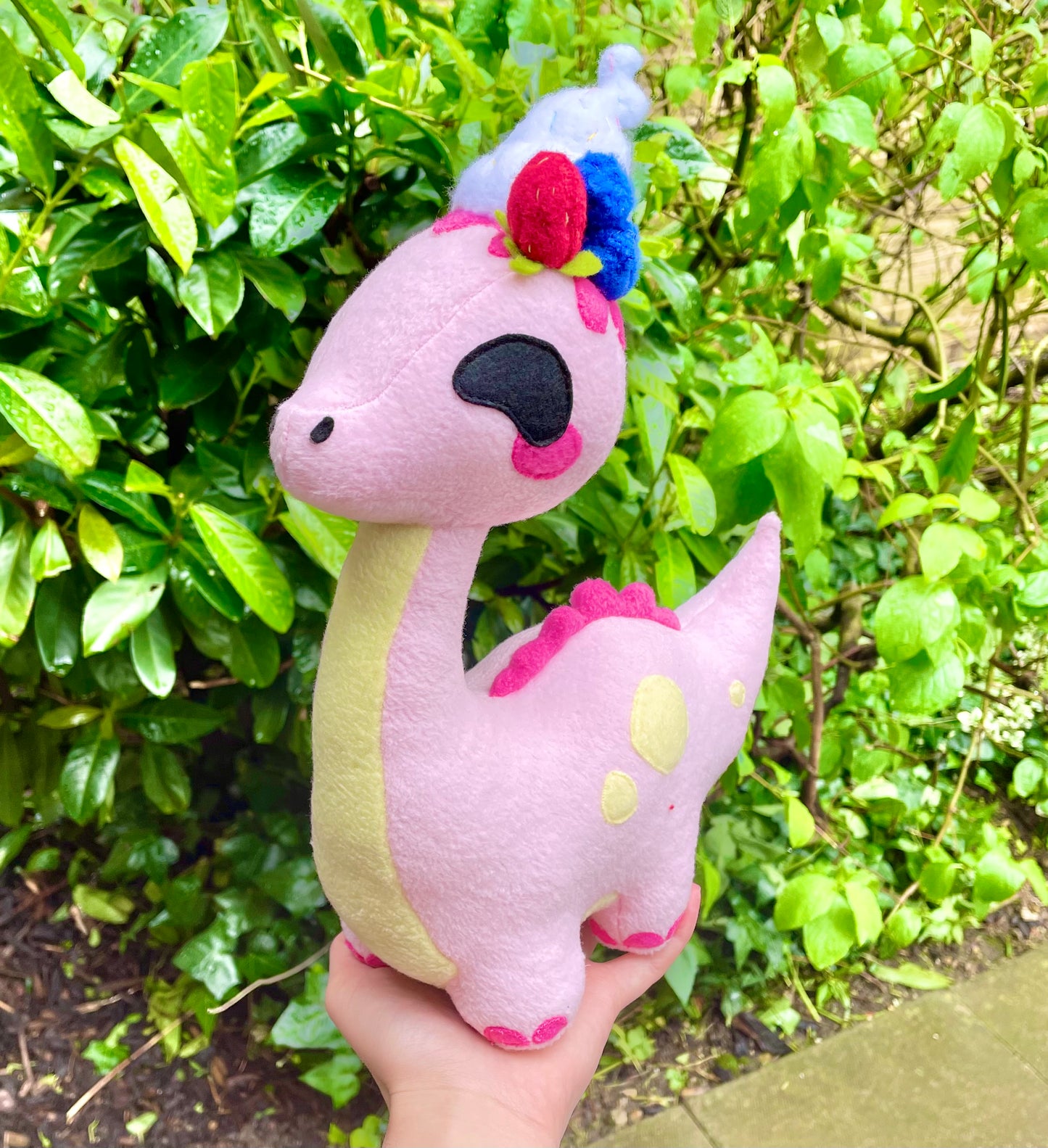 Strawberry Sundae Brontosaurus Dinosaur Plush