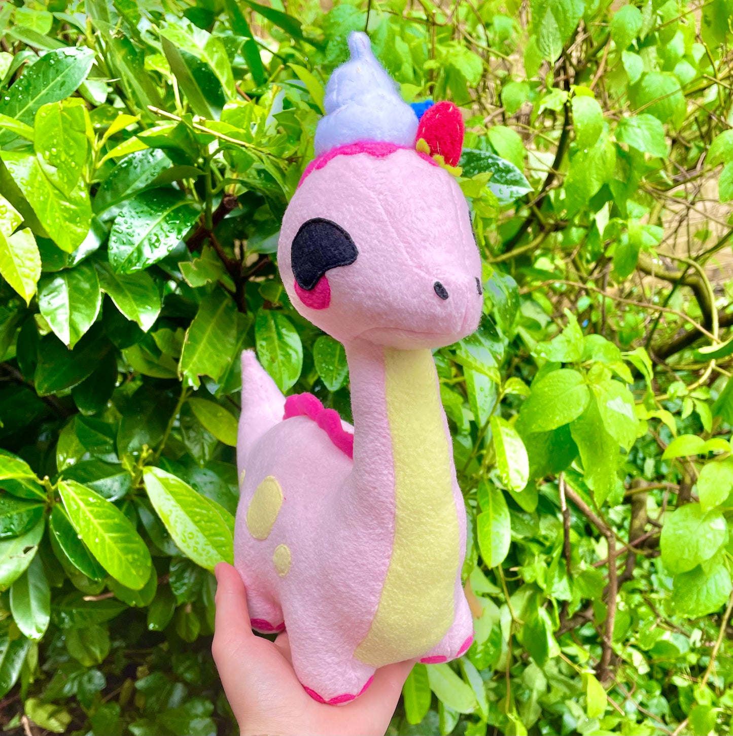 Strawberry Sundae Brontosaurus Dinosaur Plush