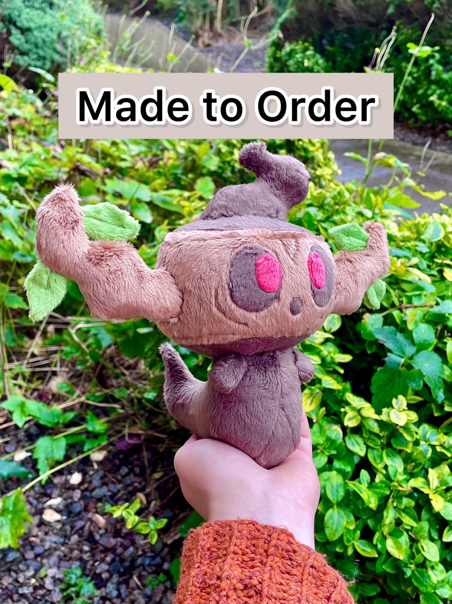 Hand-Crafted Plush, Made to Order - Ghost Tree Stump Pocket Monster, Normal or Shiny Variation