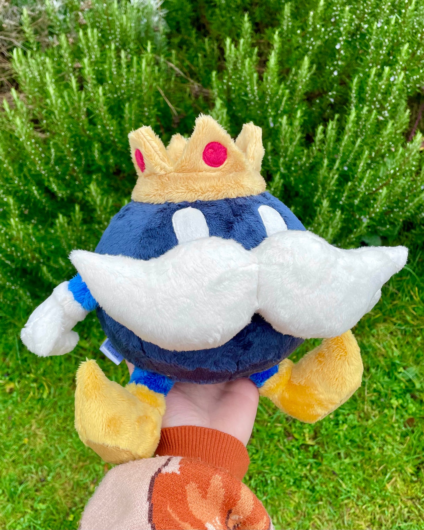 Made to Order Hand Made Plush - Super Brothers King Round Bomb Stuffed Plushie, Red Angry Variation Available (3-4 Weeks Processing Time)