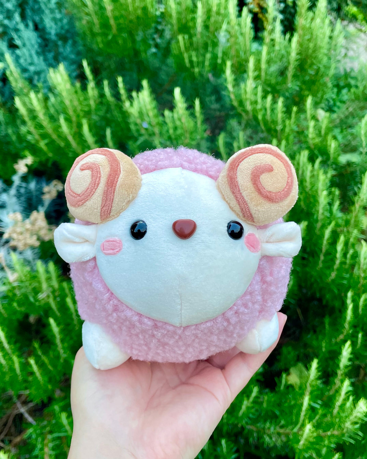 Ready to Post Fluffy Pink Sheep Plush