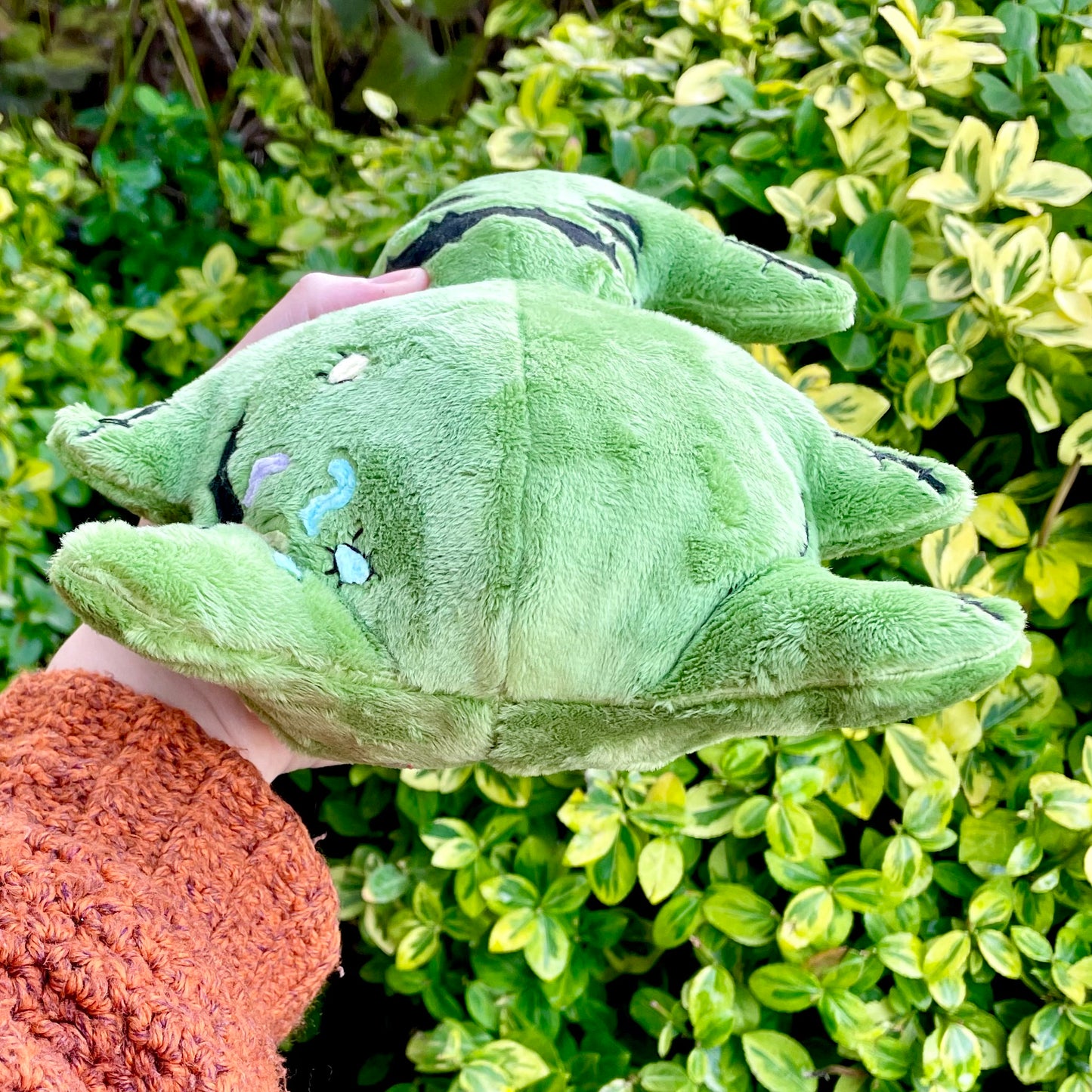 Hand Made Plush - Green Oogie Bag Bug Monster, Christmas Nightmare Hand Crafted Plushie, Ready to Post