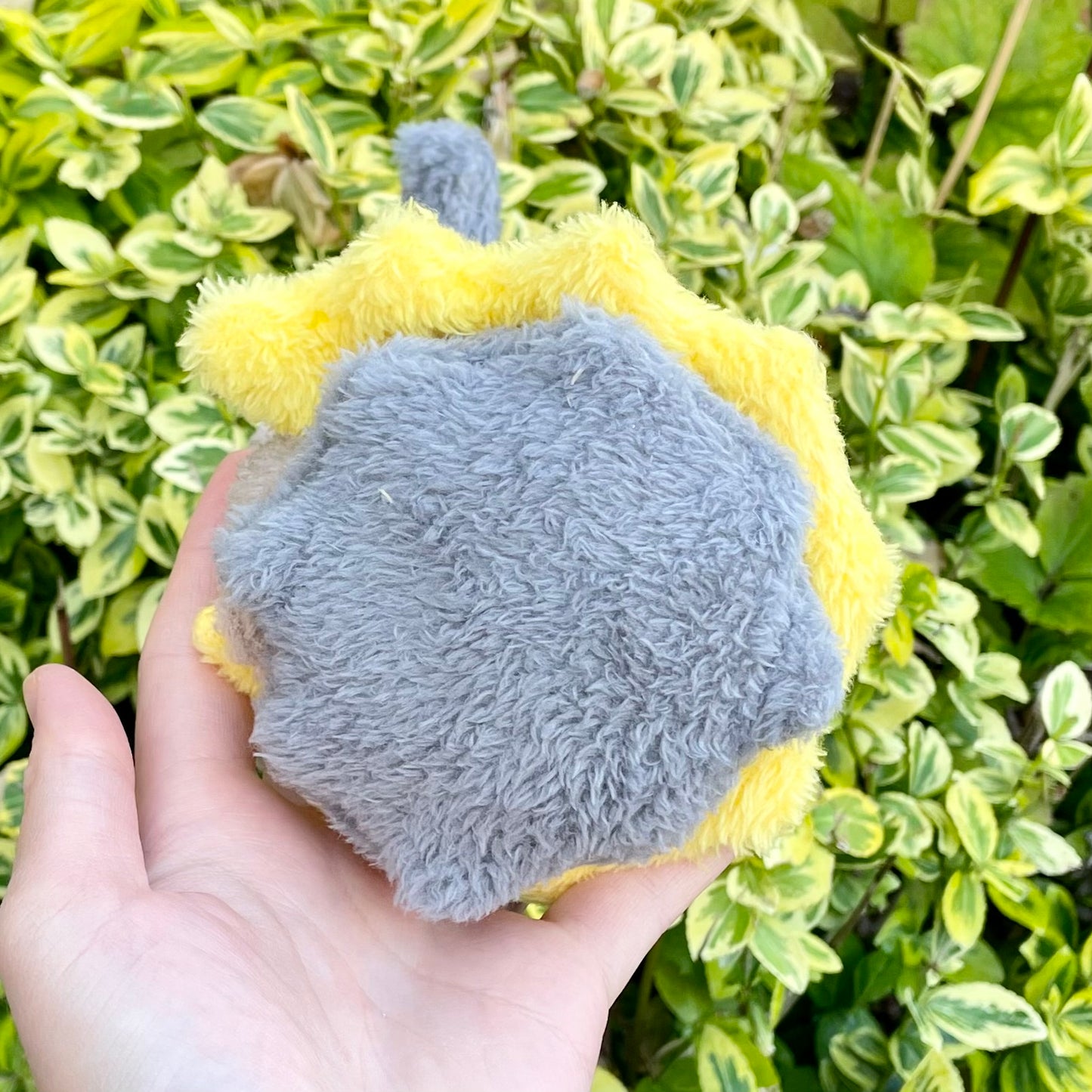 Ultra Fluffy Yellow and Grey Mimikyu Pokemon Inspired Plush