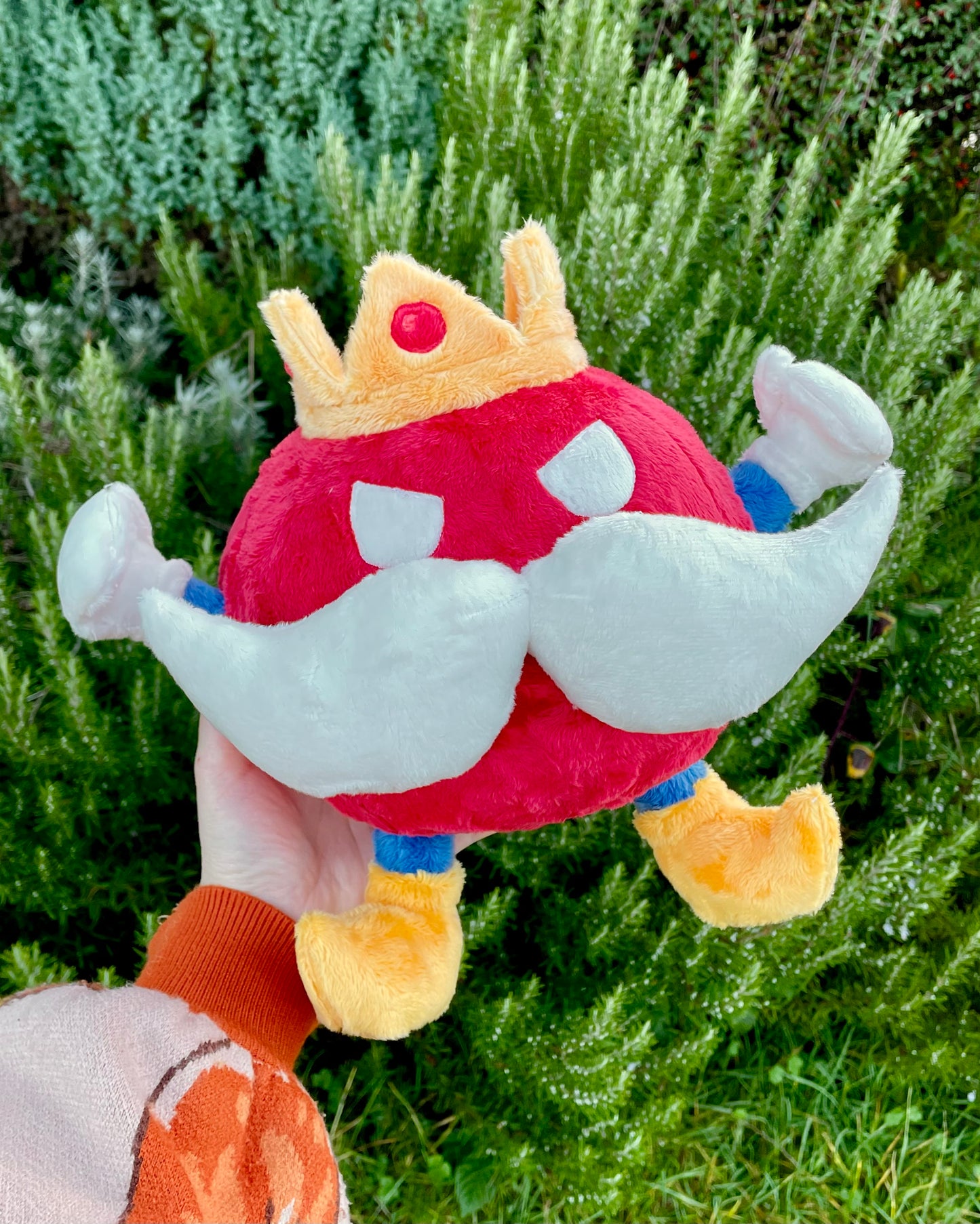 Made to Order Hand Made Plush - Super Brothers King Round Bomb Stuffed Plushie, Red Angry Variation Available (3-4 Weeks Processing Time)