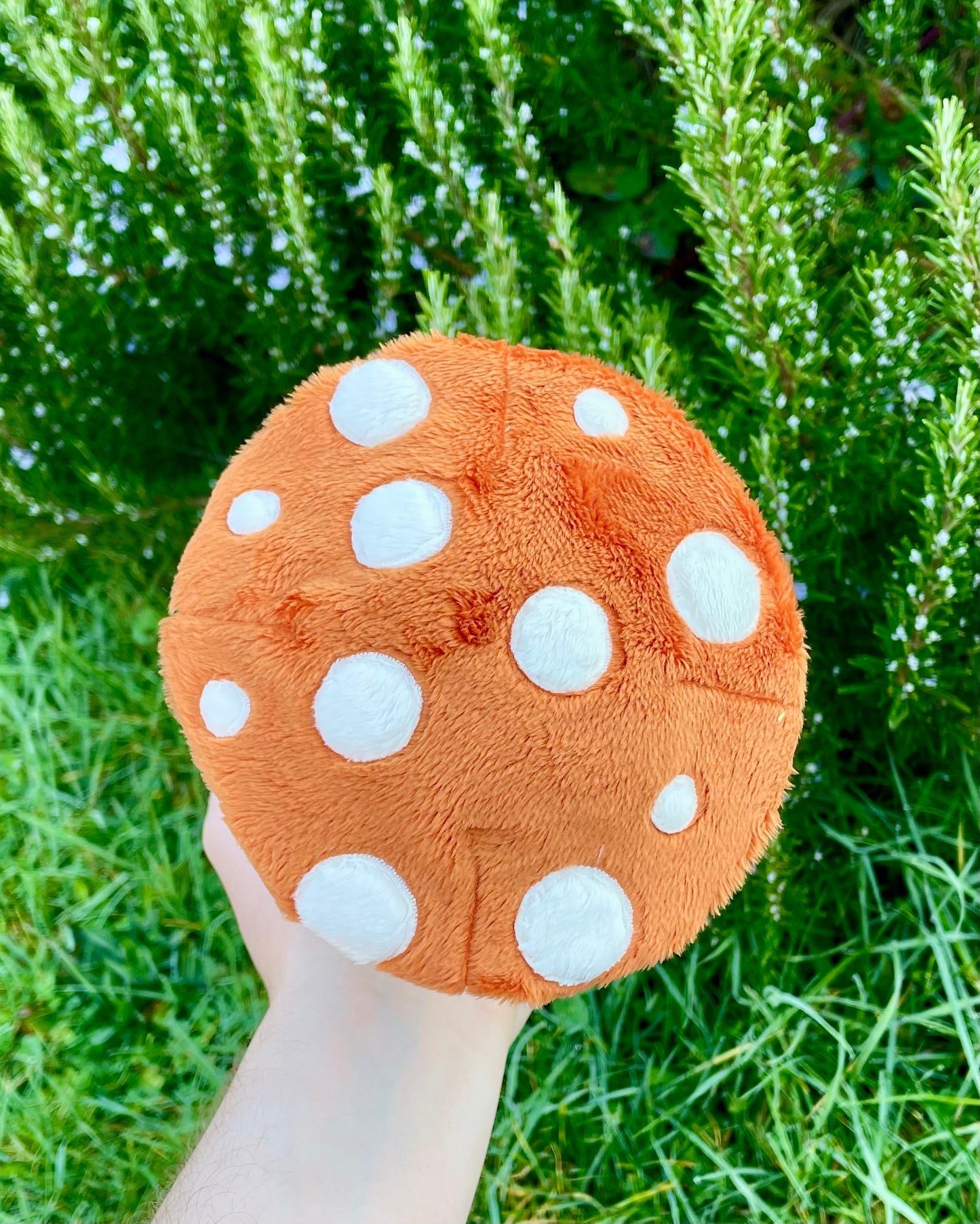 Hand-Crafted Plush, Made to Order - Ghost Sprite Plush with Posable Wired Mushroom (Up to 4 Week Wait)