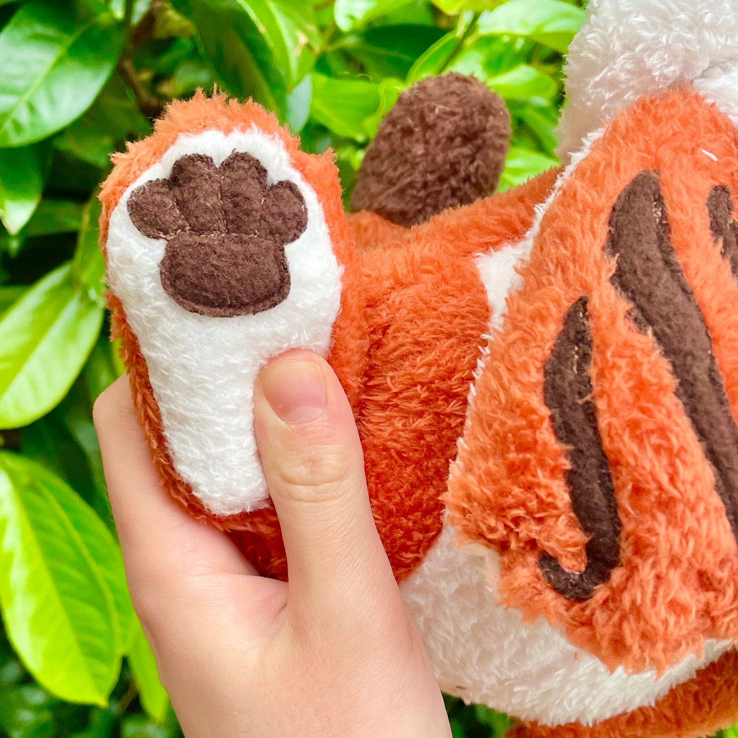 Rust Orange and Deep Brown, Floppy Sabertooth Tiger Plush