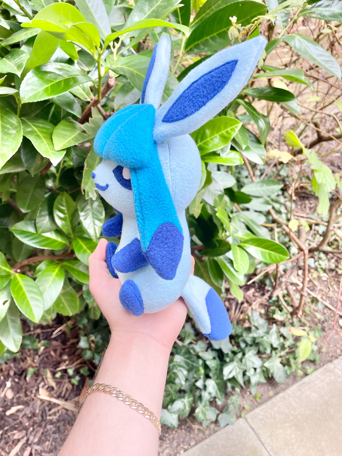 Light and Dark Blue Pokémon inspired Glaceon Plush