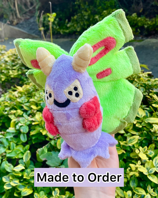 Hand-Crafted Plush, Made to Order - Bug Poison Moth Pocket Monster, Normal or Shiny Variation