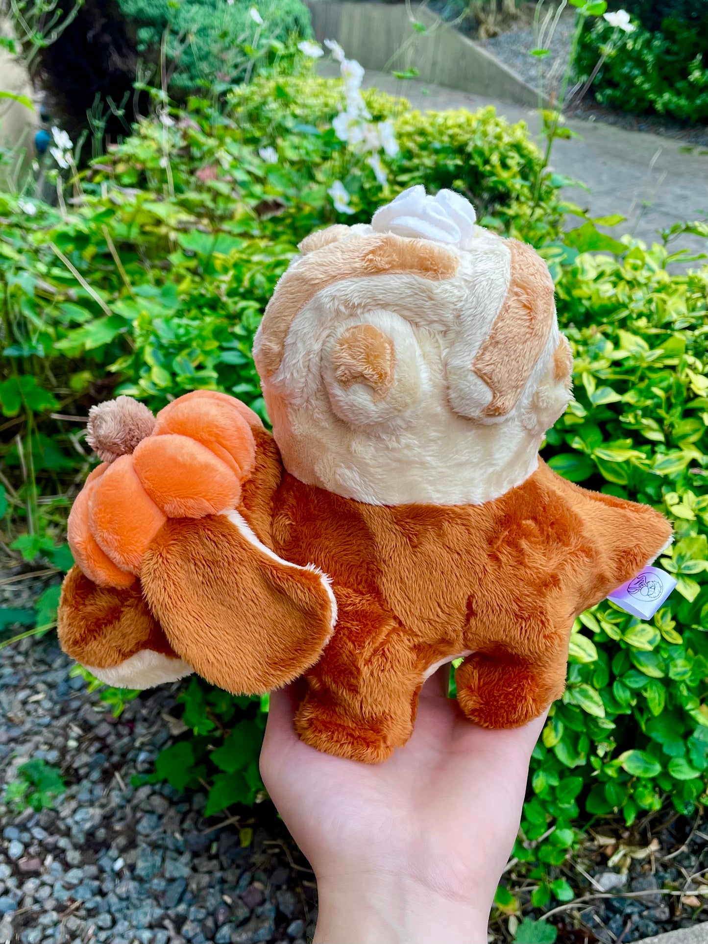 Hand Made Plush - Pumpkin Pie Version of Apple Pie Dragon Pocket Monster Plushie.