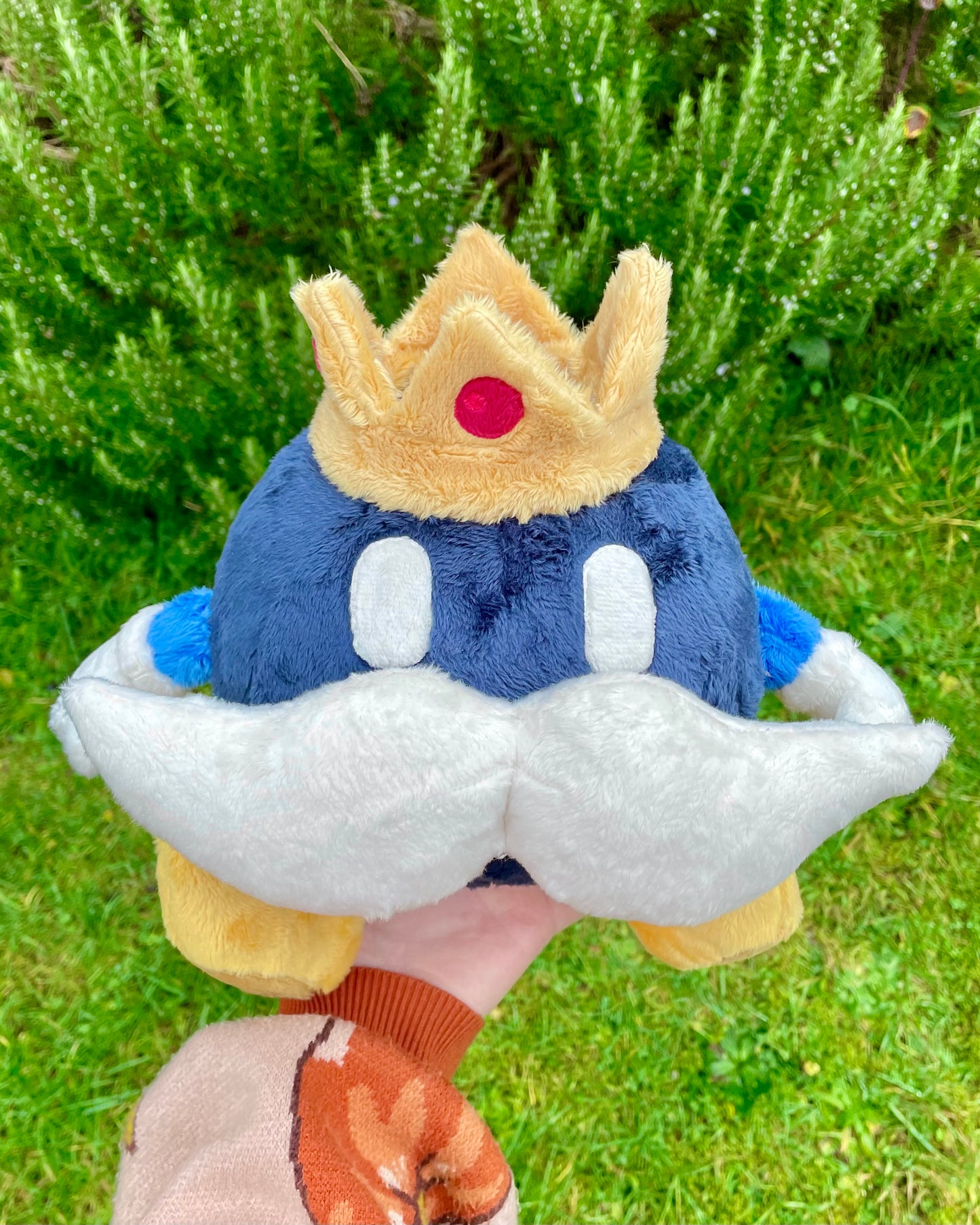 Made to Order Hand Made Plush - Super Brothers King Round Bomb Stuffed Plushie, Red Angry Variation Available (3-4 Weeks Processing Time)