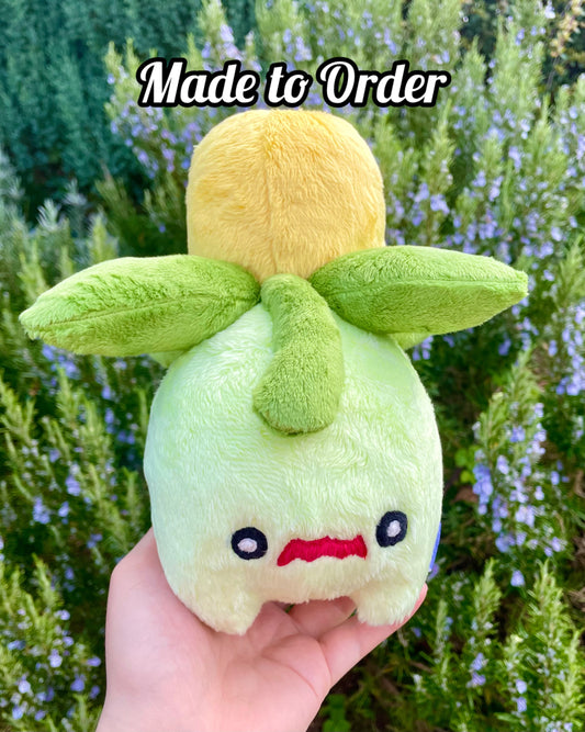 Hand-Crafted Plush, Made to Order - Small Olive Pocket Monster, Normal or Shiny Variation (Up to 4 Week Wait)
