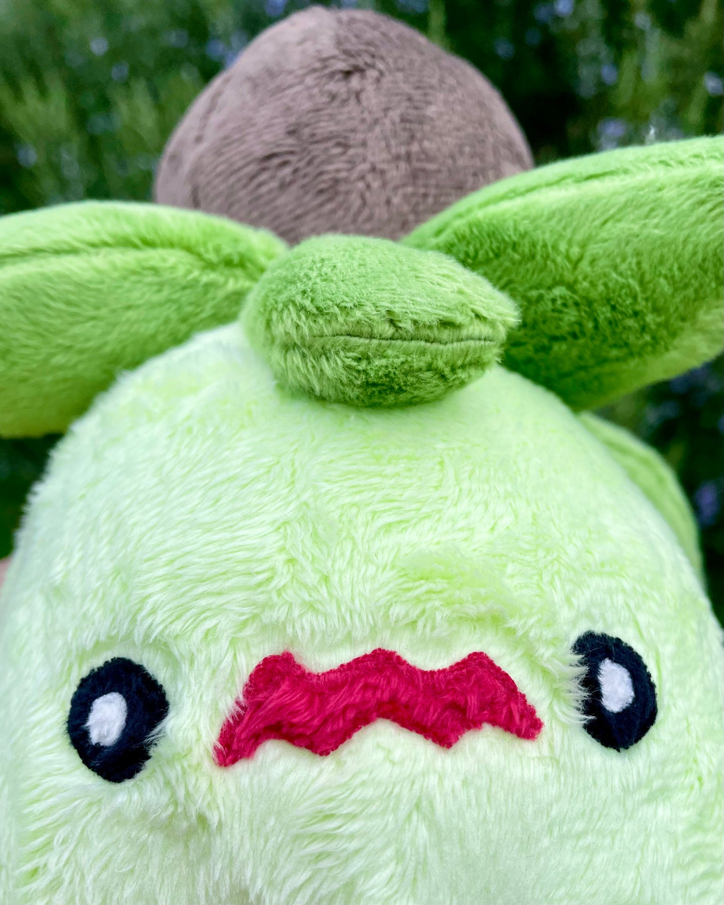 Hand-Crafted Plush, Made to Order - Small Olive Pocket Monster, Normal or Shiny Variation (Up to 4 Week Wait)